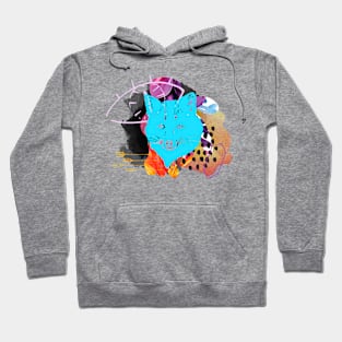 Fox abstract collage Hoodie